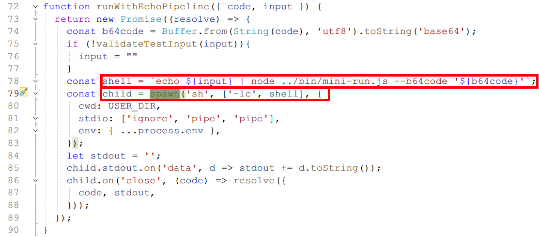 index.js - shell 실행 spawn 함수